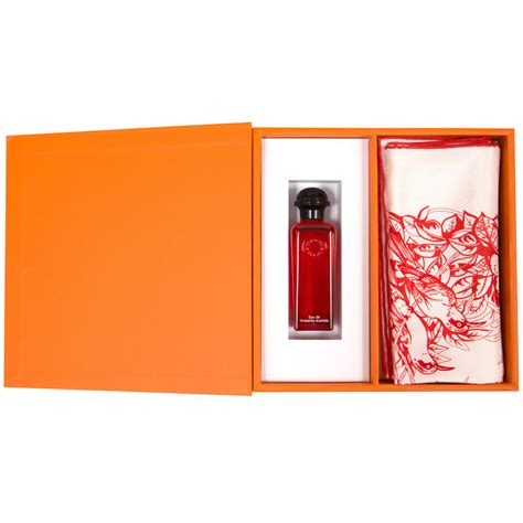 eau de cologne hermes rhubarbe|Hermes rhubarb gift set.